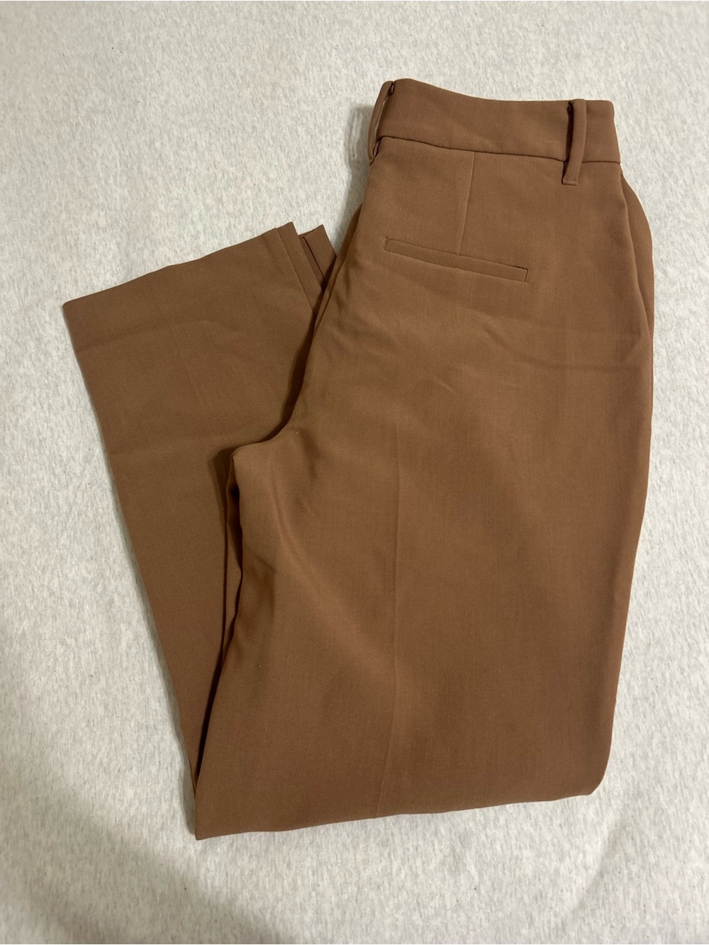 Nine West Tailored Straight-Leg Pants in Warm Brown